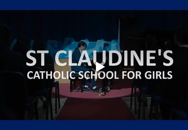 Pupils at Saint Claudine's Catholic School for Girls
